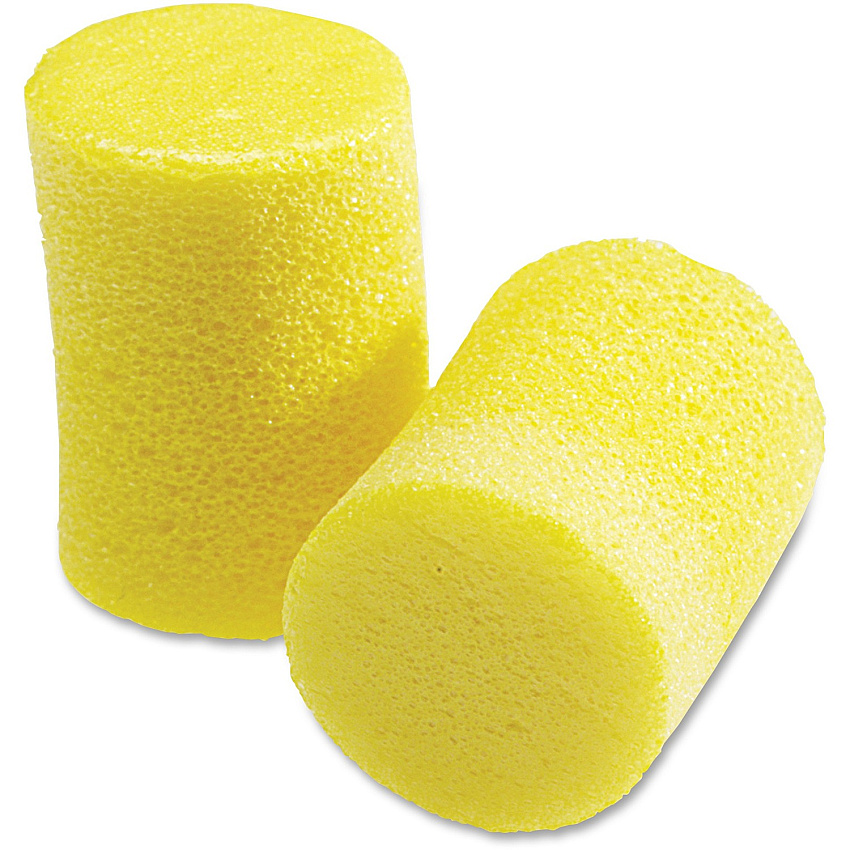 3M E-A-R Classic Uncorded Earplugs Noise Protection - Yellow - Comfortable, Disposable, Uncorded, Flame Resistant, Moisture Resistant - 2/Pair - 200 / Box (3121201)