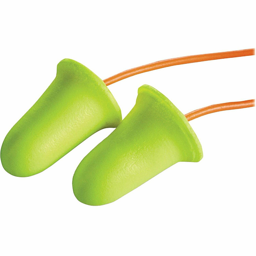 3M E-A-R soft FX Corded Earplugs Noise Protection - Foam, Polyurethane - Yellow - Disposable, Corded - 2/Pair - 200 / Box (3121260)
