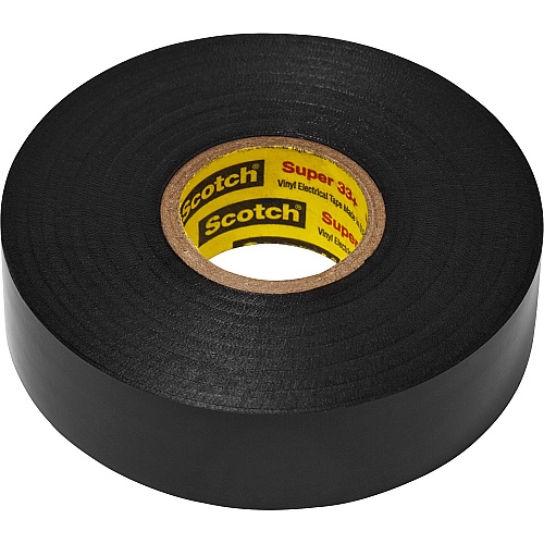 Scotch Super 33 Plus Vinyl Electrical Tape 22 yd Length x 0.75" Width - Black - Rubber - Vinyl Backing - Flame Resistant, Temperature Resistant, Weather Resistant, Abrasion Resistant, Moisture Resistant, Alkali Resistant, Acid Resistant, Corros (6132BA10)