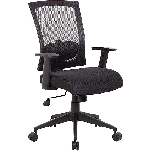 Boss B6706 Task Chair Black Seat Color - Mesh Seat Material - Black Back Color - Black Frame Color - Nylon Frame Material - 5-star Base - 1 Each (B6706BK)