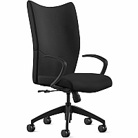 9 to 5 Seating Fabric High-Back Conference & Management Black Seat Color - Top Grain Leather Seat Material - Black Back Color - Top Grain Leather Back Material - 5-star Base - 1 Each (2380S2A10L31)
