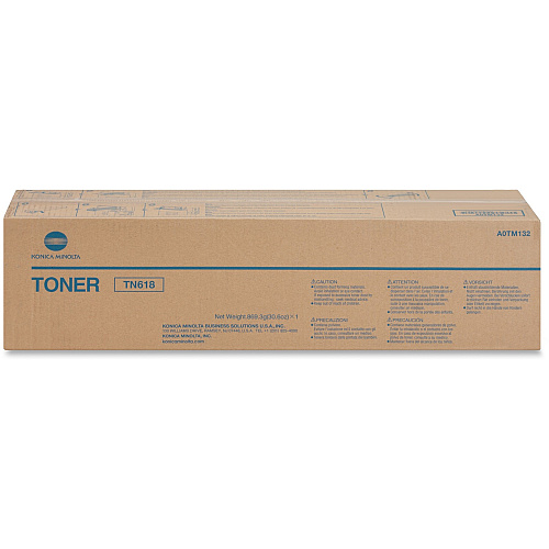Konica Minolta TN-618K Original Laser Toner Cartridge - Black - 1 Each 37500 Pages - 1 Each (A0TM132)