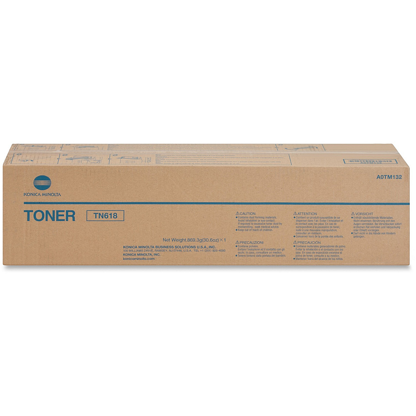 Konica Minolta TN-618K Original Laser Toner Cartridge - Black - 1 Each 37500 Pages - 1 Each (A0TM132)