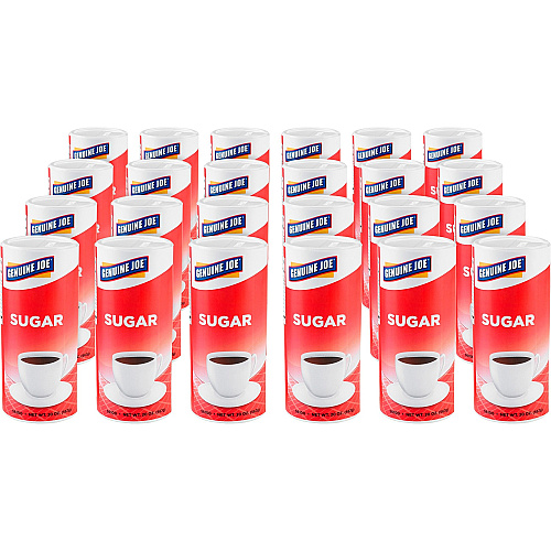 Genuine Joe Sugar 20 oz (567 g) - Natural Sweetener - 3/Pack - 8 / Carton (GJO56100CT)