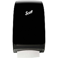 Scott Scott Scottfold Folded Towel Dispenser 18.8" Height x 10.7" Width x 5.5" Depth - Black - Key Lock, Translucent, See-through Design - 1 Each (39711)