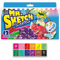 Mr. Sketch Scented Watercolor Markers Bevel, Chisel Marker Point - Assorted Ink - 12 / Set (1905069A)