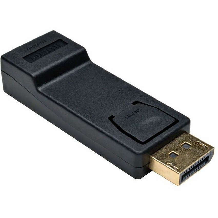 Eaton Tripp Lite Series DisplayPort to HDMI Adapter Video Converter (M/F) 1 x DisplayPort Digital Audio/Video Male - 1 x HDMI Digital Audio/Video Female - Black - 1 Each (P1360001)