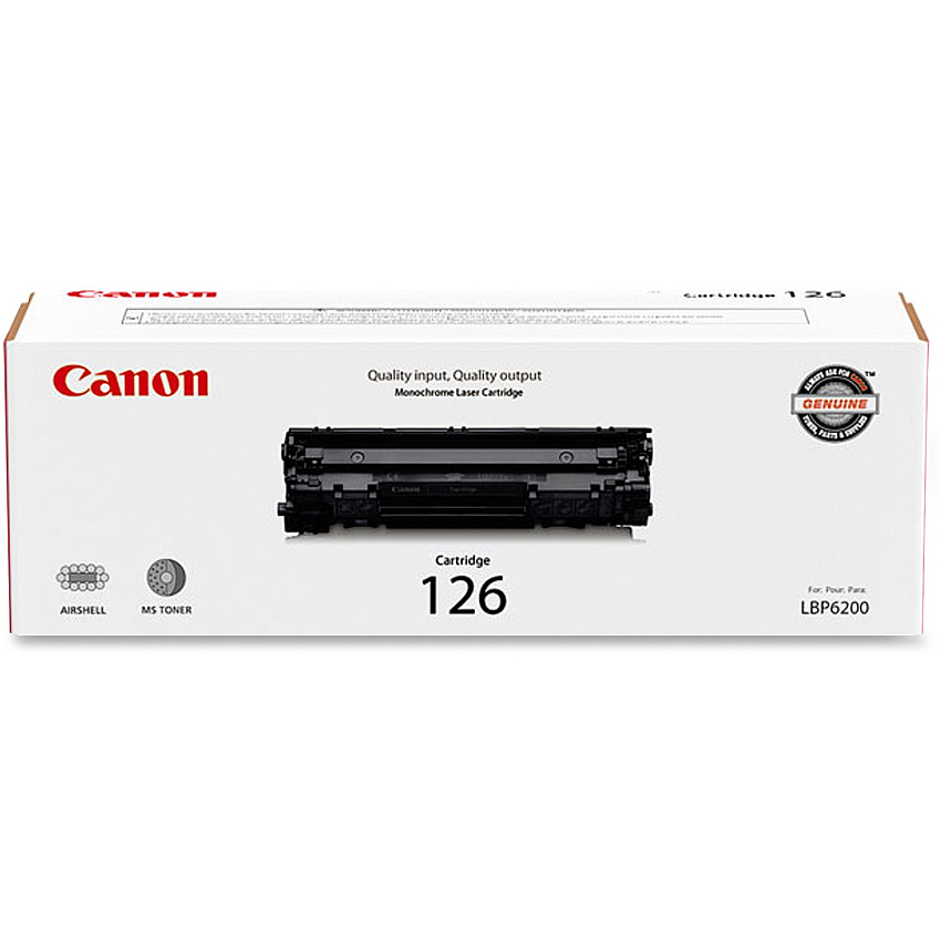 Canon 126 Original Inkjet Ink Cartridge - Black - 1 Each 2100 Pages (CARTRIDGE126)