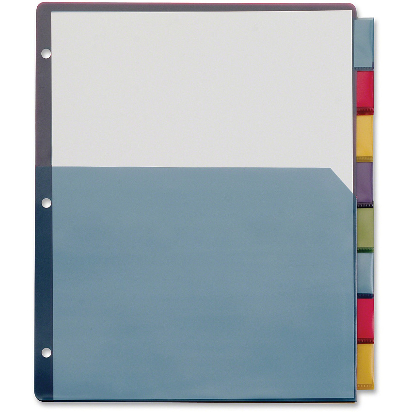 Cardinal Extra-tough Poly Dividers 8 Tab(s) - 8 Tab(s)/Set - Letter - 8.50" Width x 11" Length - 3 Hole Punched - Multicolor Poly Divider - Fray Resistant, Tear Resistant, Scratch Resistant, Transfer Safe, Insertable Tab - 4 / Pack (84017CB)