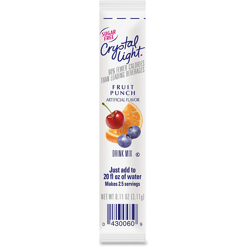 Crystal Light On-The-Go Fruit Punch Mix Sticks 0.16 oz - 30 / Box (00006)