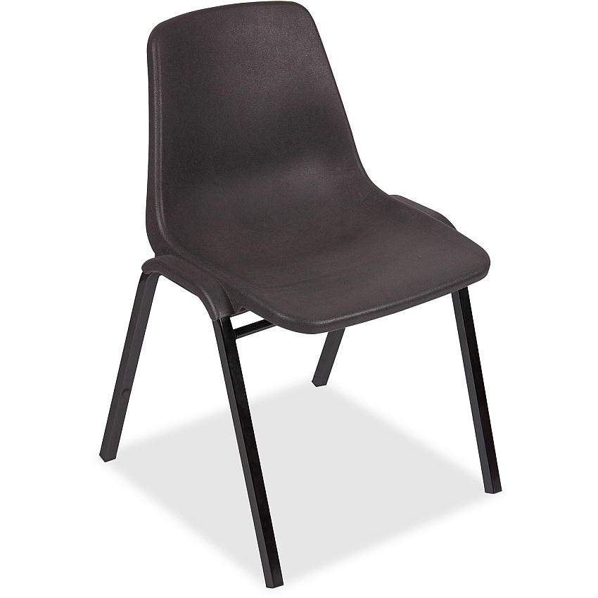 Lorell Molded Stacking Chairs Black Seat Color - Polypropylene Seat Material - Black Back Color - Polypropylene Back Material - Black, Powder Coated Frame Color - Metal Frame Material - Arched Base - 4 / Carton (LLR85567)