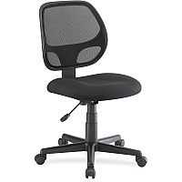 Lorell Multi-task Office Chair Black Seat Color - Fabric Seat Material - Black Back Color - Mesh Back Material - 5-star Base - Black - 1 Each (LLR82095)