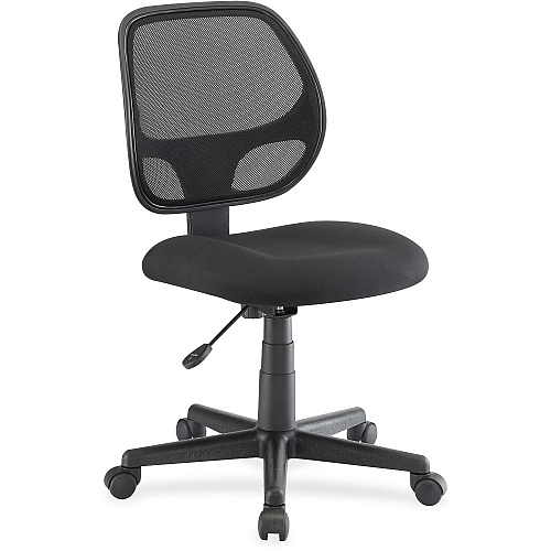 Lorell Multi-task Office Chair Black Seat Color - Fabric Seat Material - Black Back Color - Mesh Back Material - 5-star Base - Black - 1 Each (LLR82095)