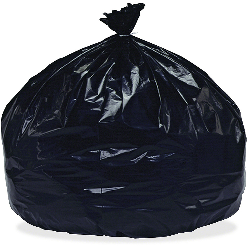 AbilityOne 8105015173668, SKILCRAFT Recycled Content Trash Can Liners, 60 gal, 1.5 mil, 38" x 58", Black/Brown, 20/Box