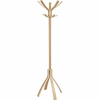 Alba High-capacity Wood Coat Stand 10 Pegs - 48" Height - for Coat, Clothes - Wood - Light Brown - 1 Each (PMCAFEC)