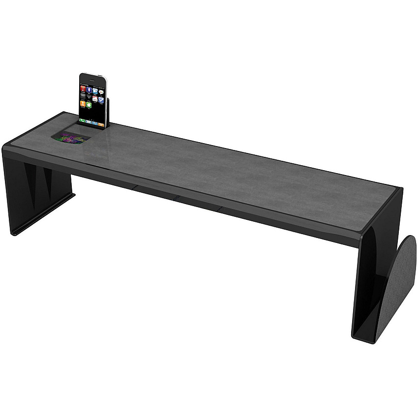 Deflecto Sustainable Office Heavy-Duty Desk Shelf 6.75" Height x 25.63" Width x 7" Depth - Desktop - Sturdy, Document Holder - 30% Recycled - Black - Plastic - 1 Each (39404)