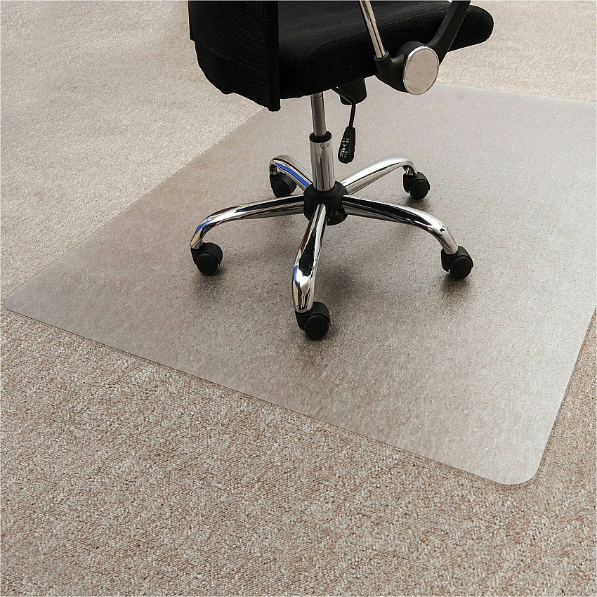 Ecotex Evolutionmat Ecotex&reg; Enhanced Polymer Rectangular Chair Mat for Carpets up to 3/8" - 30" x 48" Home, Office, Carpet - 48" Length x 30" Width x 0.087" Depth x 0.087" Thickness - Rectangular - Polymer - Clear - 1 Each - TAA Complian (ECO113048EP)