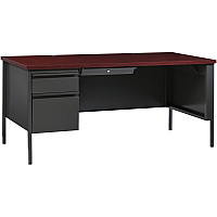 Lorell Fortress Series Left-Pedestal Desk Rectangle Top - 66