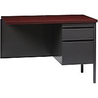 Lorell Fortress Series Right-Pedestal Return Rectangle Top - 42