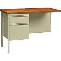 Lorell Fortress Series Left-Pedestal Return Rectangle Top - 42
