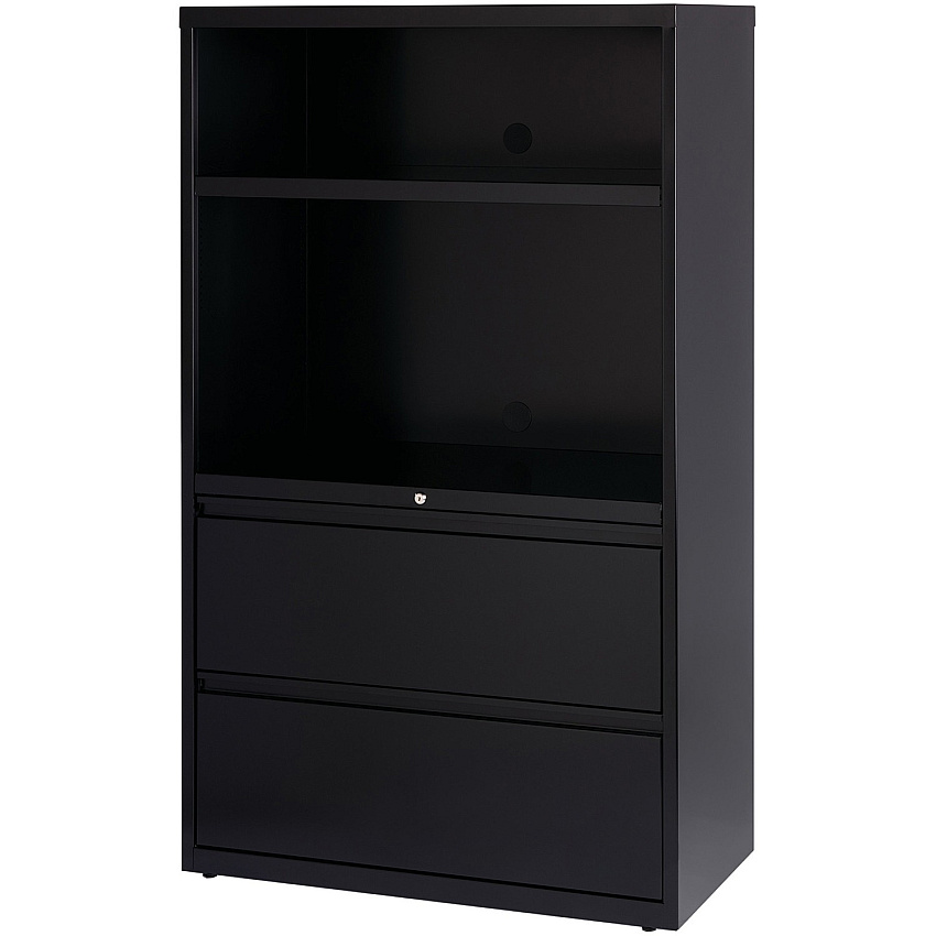 Lorell Box/Box/File Lateral File Combo Unit 36" Width x 18.6" Depth x 60" Height - 2 x Drawer(s) for File - Legal, Letter, A4 - Lateral - Cable Management, Leveling Glide, Adjustable Glide, Locking Drawer, Durable, Hanging Rail, Ball-bearing Su (LLR66206)