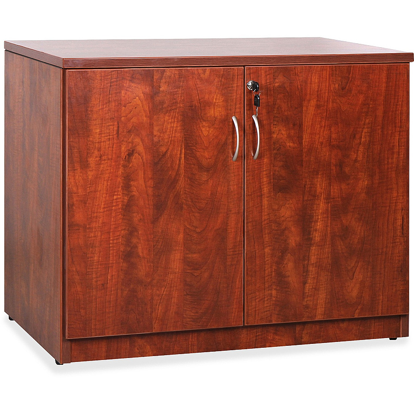 Lorell Essentials Series 2-Door Storage Cabinet 36" Width x 22.5" Depth x 29.5" Height - 2 x Door(s) - Cherry - Laminated - Melamine Faced Chipboard (MFC) - Assembly Required (LLR69611)