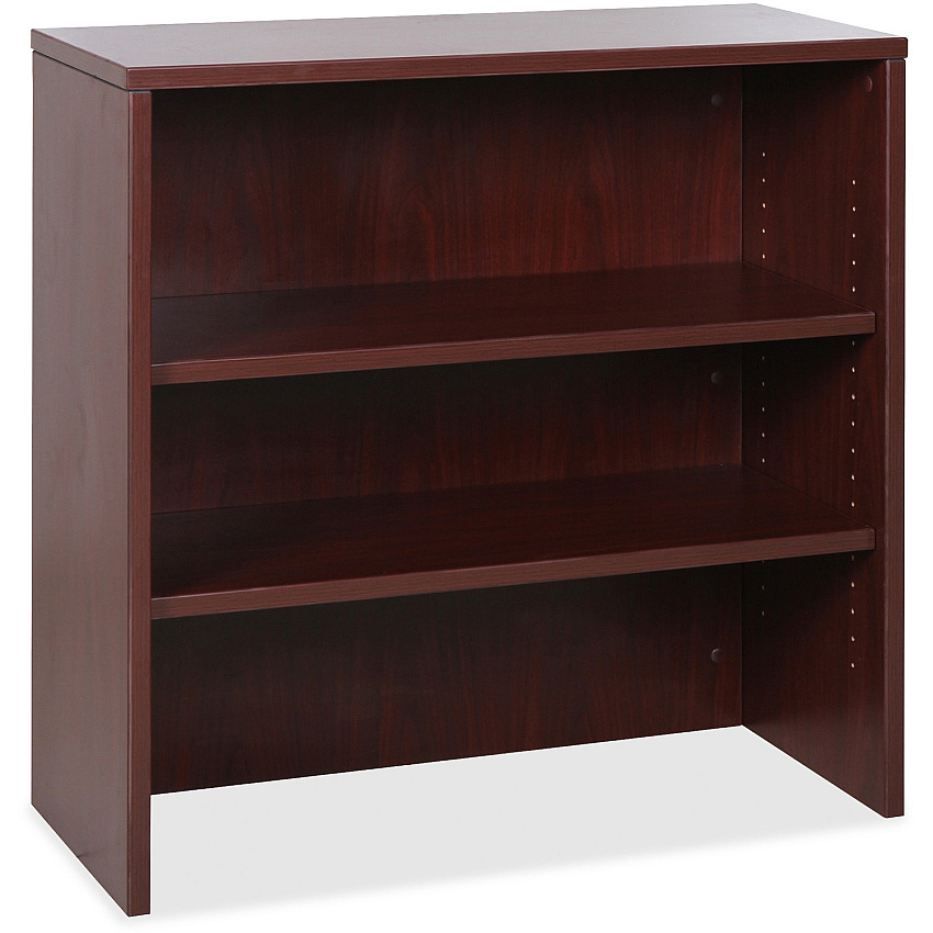 Lorell Essentials Series Stack-on Bookshelf 36" Width x 15" Depth x 36" Height - 2 x Shelf(ves) - Stackable - Mahogany, Laminate - MFC, Polyvinyl Chloride (PVC) - Assembly Required (LLR69614)