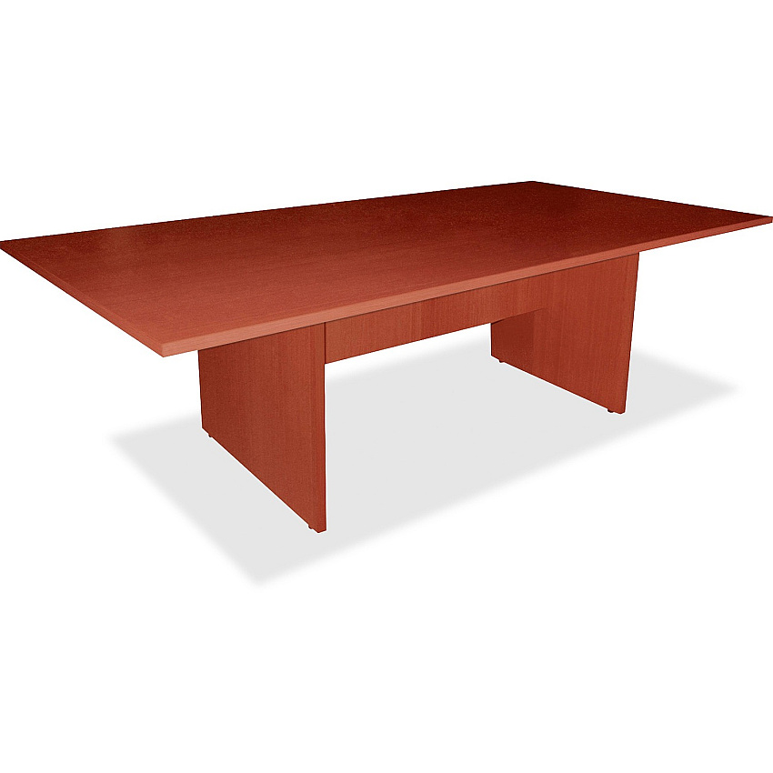 Lorell Essentials Rectangular Modular Conference Table Cherry Rectangle, Laminated Top - Panel Leg Base - 2 Legs - 70.88" Table Top Width x 35.38" Table Top Depth x 1.25" Table Top Thickness - 29.50" Height - Conference Room, Meeting - Assembly (LLR87374)