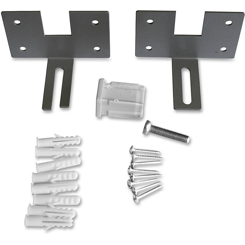 Lorell Panel System Wall Brackets 2.50" Width x 3.75" Depth x 2.50" Height - Aluminum - Aluminum - 2 / Set (LLR90262)