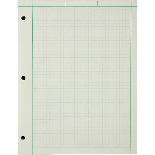 Ampad Engineering Computation Pad 200 Sheets - Both Side Ruling Surface - Ruled Margin - 15 lb Basis Weight - Letter - 8 1/2" x 11" Sheet Size - Green Tint Paper - Chipboard Backing - 1 Pad (22144)