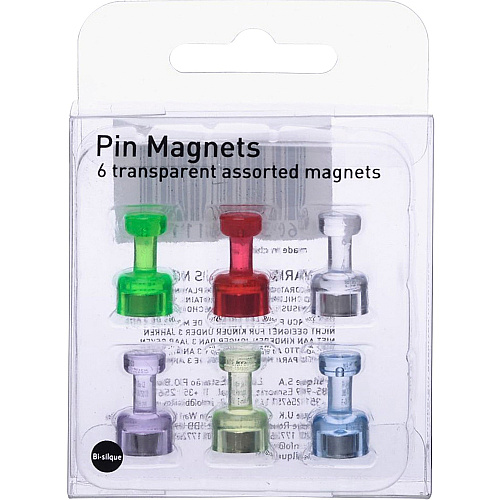 MasterVision Planning Board Magnetic Push Pins 0.3" Diameter - 1 Each - Gray, Blue, Red (IM356601)