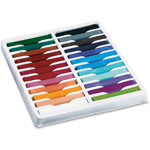 Creativity Street 24-color Square Artist Pastels Set 2.5" Length x 0.4" Diameter - Assorted - 24 / Set (9724)