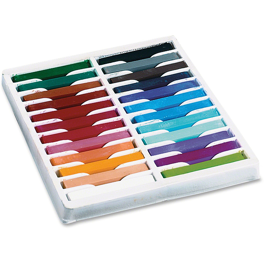 Creativity Street 24-color Square Artist Pastels Set 2.5" Length x 0.4" Diameter - Assorted - 24 / Set (9724)