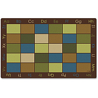 Carpets for Kids&reg; Premium Nature's Colors Seating Rug 90" Length x 12 ft Width - Rectangle - Multi - Nylon - 1 Each (18112)