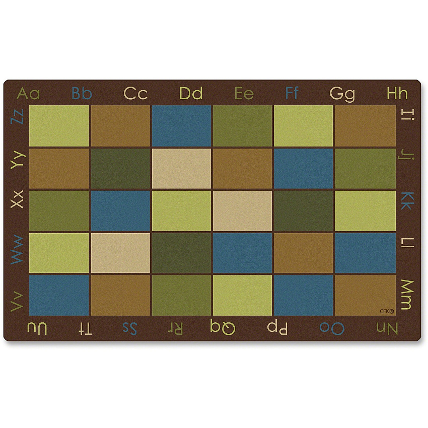 Carpets for Kids&reg; Premium Nature's Colors Seating Rug 90" Length x 12 ft Width - Rectangle - Multi - Nylon - 1 Each (18112)