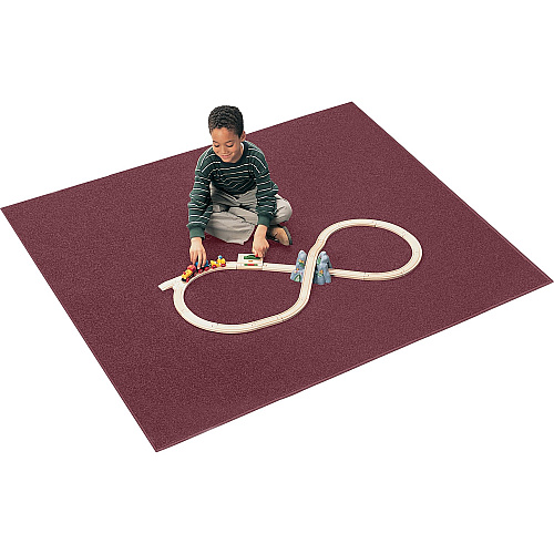 Carpets for Kids&reg; Solid Color Mt. St. Helens 6'x9' Rug Kids - 72" Length x 108" Width - Rectangle - Cranberry - 1 Each (2100810)