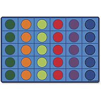Carpets for Kids&reg; Premium Color Seating Circles Rug 108" Length x 72" Width - Rectangle - Color Seating Circles - Multi - 1 Each (4216)