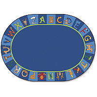 Carpets for Kids&reg; Premium A to Z Animals Oval Area Rug Area Rug - 11.67 ft Length x 99" Width - Oval - A to Z Animals! - Multi - 1 Each (5508)