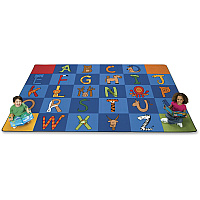 Carpets for Kids&reg; Premium A to Z Animals Area Rug Area Rug - 13.33 ft Length x 100" Width - Rectangle - A to Z Animals! - Multi - 1 Each (5534)