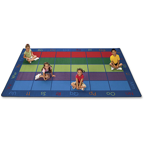 Carpets for Kids&reg; Premium Colorful Places Seating Rug 13.33 ft Length x 100" Width - Rectangle - Colorful Places - Multi - 1 Each (8634)
