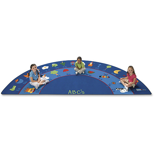 Carpets for Kids Fun With Phonics Semi-circle Rug 13.33 ft Length x 80" Width - Half Circle - Fun With Phonics (9634)
