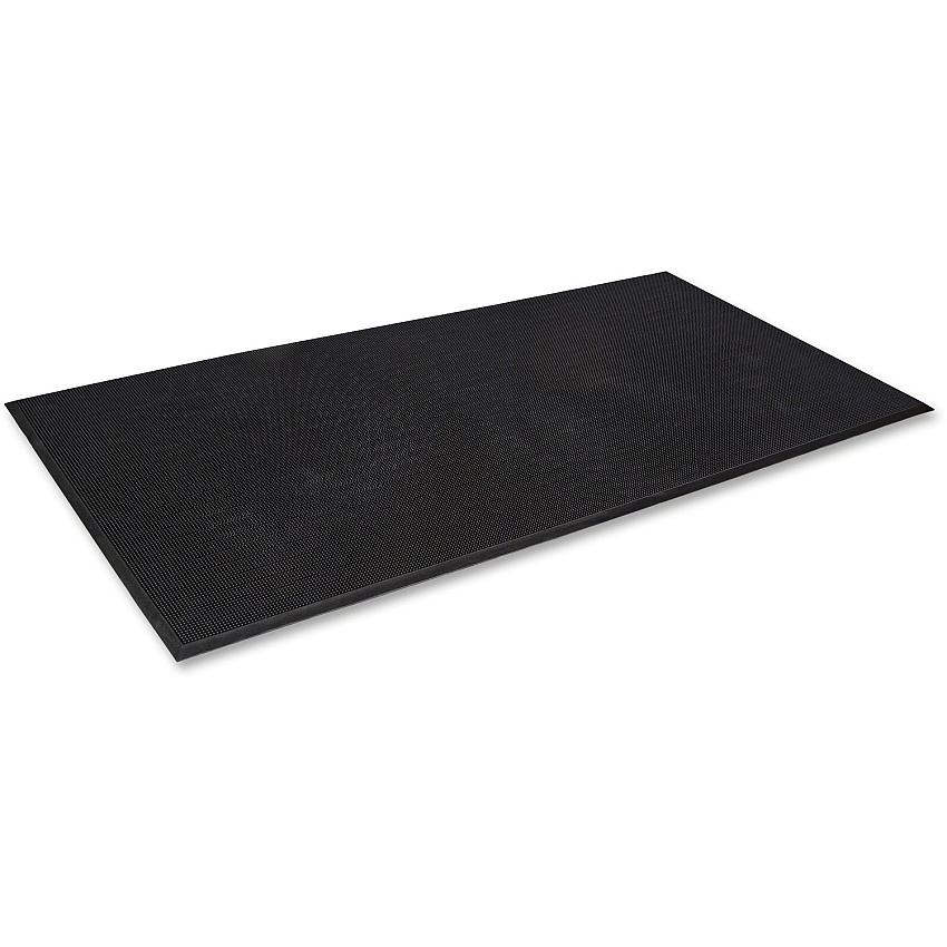 Crown Mats Mat-A-Dor Rubber Fingertip Scraper Mat Entryway, Floor, Home, Office, Indoor, Outdoor - 32" Length x 24" Width x 0.625" Thickness - Rectangular - Rubber - Black - 1 Each (MASR42BK)