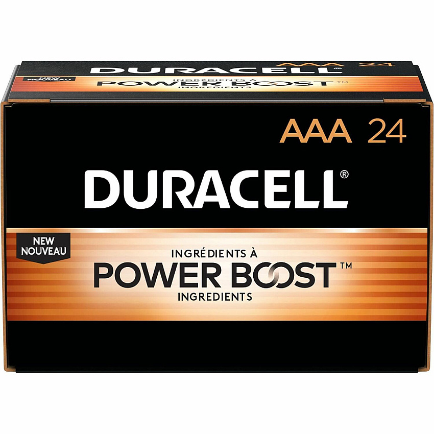 Duracell Coppertop Alkaline AAA Batteries For Multipurpose - AAA - 24 / Box (02401)