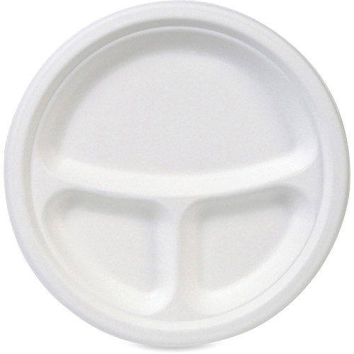 Dixie 3-Compartment Paper Plates by GP Pro (ES10PCOMPEA)