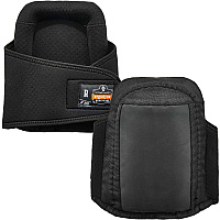 Ergodyne ProFlex 350 Gel Foam Knee Pads Black - Gel, Nitrile Butadiene Rubber (NBR) Foam, Neoprene, 1680D Ballistic Nylon, 420D Nylon, Ethylene Vinyl Acetate (EVA) - 2 / Pair (18350)
