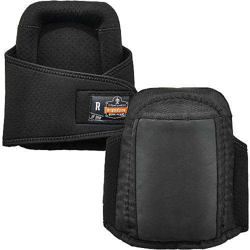 Ergodyne ProFlex 350 Gel Foam Knee Pads Black - Gel, Nitrile Butadiene Rubber (NBR) Foam, Neoprene, 1680D Ballistic Nylon, 420D Nylon, Ethylene Vinyl Acetate (EVA) - 2 / Pair (18350)