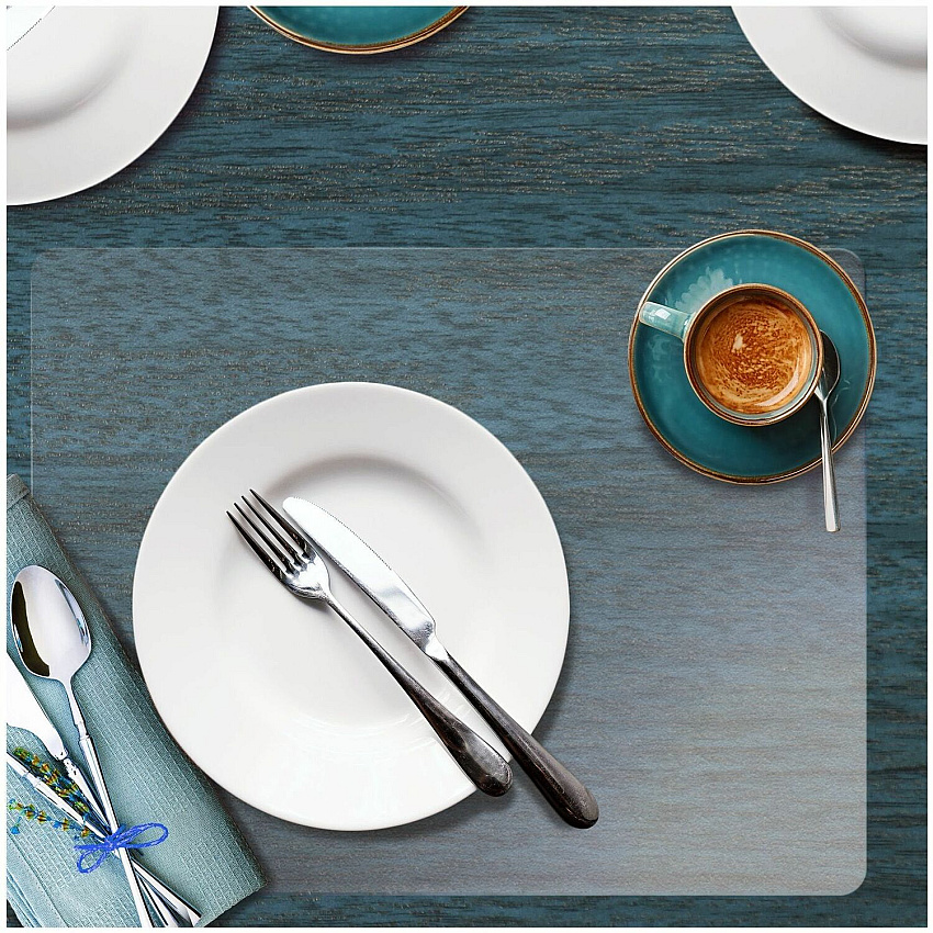 Hometex Biosafe Hometex&reg; Anti-Microbial Vinyl Rectangular Place Mat - 17" x 22" 22" Length x 17" Width x 0.040" Depth x 0.040" Thickness - Rectangular - Polyvinyl Chloride (PVC), Vinyl - Fresh Mist - 1 Each - TAA Compliant (FPHMTM4356EV)