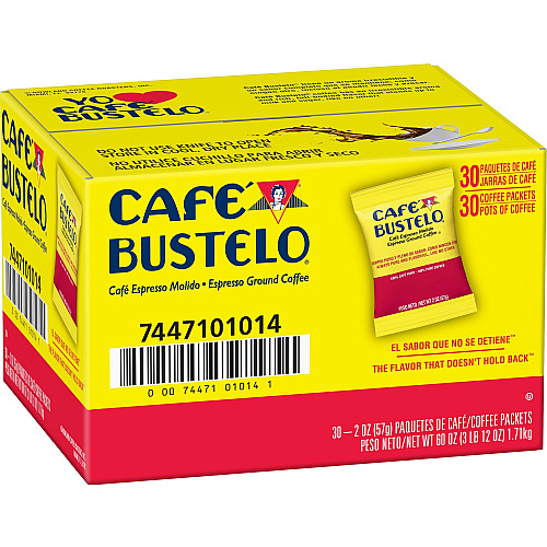 Cafe Bustelo Caf&eacute; Bustelo&reg; Ground Espresso Coffee Regular - Dark - 2 oz - Ground - 30 / Carton (1014)