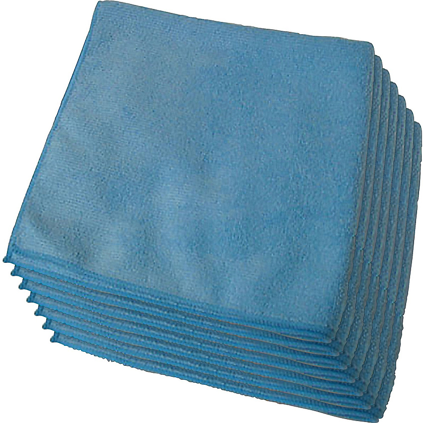 Genuine Joe General Purpose Microfiber Cloth For Multipurpose - Cloth - 16" Length x 16" Width - Chemical Resistant, Oil-free, Lint-free, Non-scratching - Blue - 12 / Bag (GJO39506)