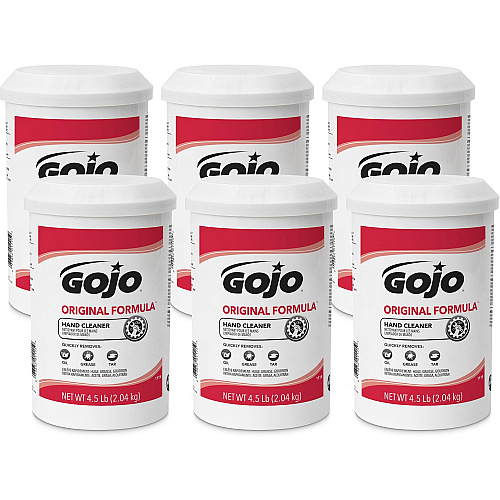 GOJO ORIGINAL FORMULA Hand Cleaner Grease Remover, Tar Remover, Oil Remover - Hand - White - 6 / Carton (111506)
